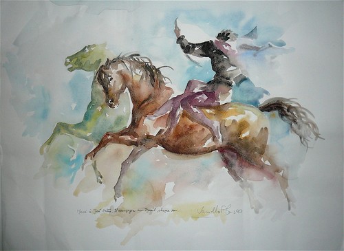 Blasco aquarelle sur - blasco, signée